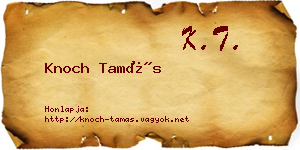 Knoch Tamás névjegykártya