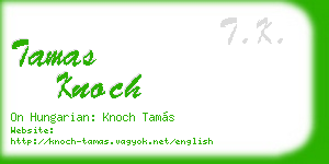 tamas knoch business card